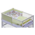 Dětská postýlka Scarlett s kompletní výbavou 120x60 cm - Matěj zelená