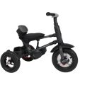 QPLAY Tříkolka Rito air gel (Rubber) věk 10-72 měsíců - Grey