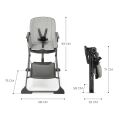 Židlička jídelní KINDERKRAFT  Foldee - Grey
