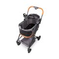Kočárek+autosedačka+přepravka pro psy 3v1 Wonderfold Pet P2 do 9 kg - Graphite grey