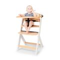 Jídelní židlička Kinderkraft Enock - Grey Wooden