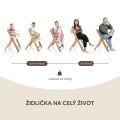 Dřevěná jídelní židlička Zopa Clipp & Clapp - Grey