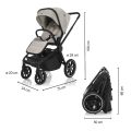 Set Kočárek Zopa Move Cross 5 + Hluboká korba Move XL + Autosedačka XM + báze - Ivory Beige