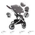 Set kočárek Zopa Quest + korba + adaptéry na autosedačku - Tornado Grey/Silver