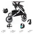 Set kočárek Zopa Quest + korba + adaptéry na autosedačku - Tornado Grey/Silver