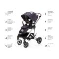 Set kočárek Zopa Quest + korba + adaptéry na autosedačku - Midnight Navy/Silver