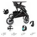 Set kočárek Zopa Quest + korba + adaptéry na autosedačku - Tornado Grey/Black