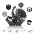 Set kočárek Zopa Quest + korba + adaptéry + autosedačka - Vulcan Black/Silver