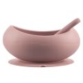 Silikonová miska ZOPA se zvýšenými okraji a přísavkou - Old Pink