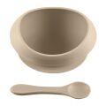 Silikonová miska ZOPA se zvýšenými okraji a přísavkou - Sand Beige
