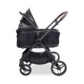 Kočárek + přepravní taška pro psy 2v1 Wonderfold Pet P3 do 22,7 kg, Jet black