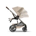 Kočárek 2v1 Cybex BALIOS S LUX + skládací korbička Cot Fold - Almond Beige 2026