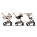 Kočárek 2v1 Cybex BALIOS S LUX + skládací korbička Cot Fold - Almond Beige 2026