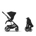 Kočárek 2v1 Cybex BALIOS S LUX + skládací korbička Cot Fold - Moon Black 2026