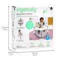 INGENUITY Hračka aktivní skákací se stolkem 2v1 Bounce to Bloom - Chambray