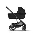 Kočárek 2v1 Cybex BALIOS S LUX + skládací korbička Cot Fold - Moon Black 2026