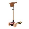 Koloběžka a odrážedlo 2v1 KINDERKRAFT Raket Up - Beige