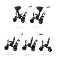 Tříkolka Kinderkraft Easytwist Platinum - Black