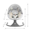 Houpací lehátko Kinderkraft LUMI 2V1 - Light Grey