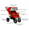 EASYWALKER Duo Plus kombi - Black Silver