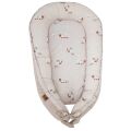 EKO Hnízdo pro miminko VELVET - Bees Beige