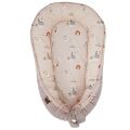 EKO Hnízdo pro miminko VELVET - My farm Powder pink