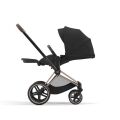 Kočárek Cybex Priam Chrome Black Set 2v1 včetně korby - Off White