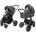 Kombinovaný kočárek Muuvo Quick SE 2 Diamond graphite set 3v1 + CYBEX Aton B2 i-Size + základna