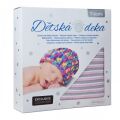 Dětská pletená deka T-tomi - bílo-růžová