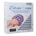 Dětská pletená deka T-tomi - bílo-šedá