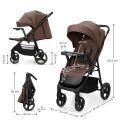 Kočárek sportovní KINDERKRAFT Trig 3 Tray - Velvet Mocca