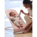 BabyBjörn lehátko - Bliss Cotton Jersey Light Pink/Grey - Světlá konstrukce