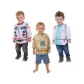DREAMBABY omyvatelný bryndák s rukávy 3 ks - Boy