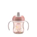 Hrneček Chicco Training s držadly 200 ml 6m+ Pink