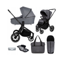 Kombinovaný kočárek Muuvo Quick 4.0 Iron graphite set + CYBEX Aton B2 i-Size + základna