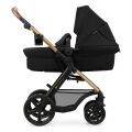 Kočárek kombinovaný KINDERKRAFT Moov 2 pěnová EVA kola 3v1 - Pure Black