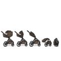 EASYWALKER Zoey Go kombinovaný kočárek set 4v1 XXL limited + Cybex Aton B2 + Base One - Pure Black