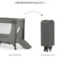 Kinderkraft Cestovní postýlka Joy 2 - Dark grey