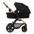 Kočárek kombinovaný KINDERKRAFT Moov 2 pěnová EVA kola 3v1 - Pure Black