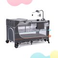 KINDERKRAFT SELECT Postýlka cestovní Leody s doplňky - Leody Grey