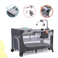 KINDERKRAFT SELECT Postýlka cestovní Leody s doplňky - Leody Grey