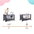 KINDERKRAFT SELECT Postýlka cestovní Leody s doplňky - Leody Grey