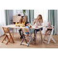 Jídelní židlička Kinderkraft Enock - Grey wooden s vložkou