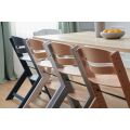 Jídelní židlička Kinderkraft Enock - White wooden s vložkou