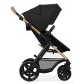 Kočárek kombinovaný KINDERKRAFT Moov 2 pěnová EVA kola 3v1 - Pure Black