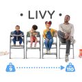KINDERKRAFT SELECT Židlička jídelní 3v1 LIVY Oak + lehátko Calmee