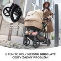 Kombinovaný kočárek Kinderkraft Newly + Mink PRO 4v1 - Classic Beige