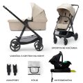Kombinovaný kočárek Kinderkraft Newly + Mink PRO 4v1 - Classic Grey