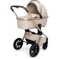 Kombinovaný kočárek Muuvo Quick Boho Beige 3v1 + CYBEX Aton B2 i-Size + isofix základna