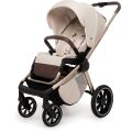 Kombinovaný kočárek Muuvo Quick Boho Beige 3v1 + CYBEX Aton B2 i-Size + isofix základna